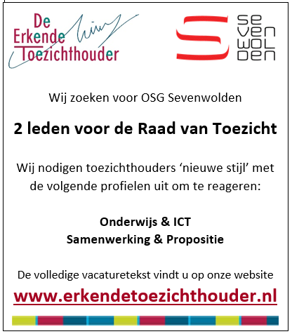 Vacature leden Raad van Toezicht