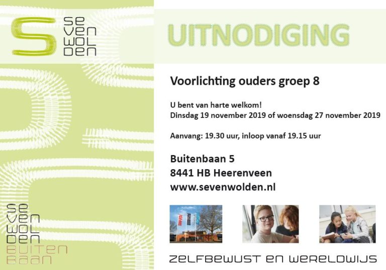 Uitnodiging voorlichting ouders groep 8