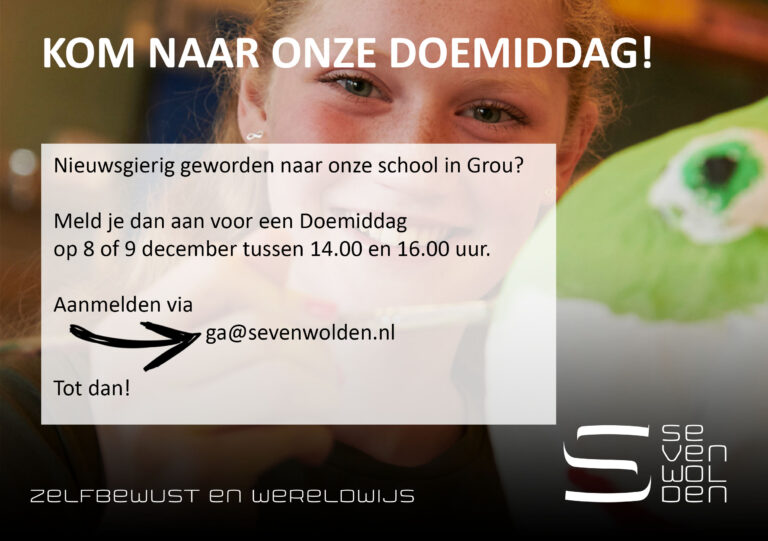 Kom naar onze Doemiddagen in Grou op 8 en 9 december