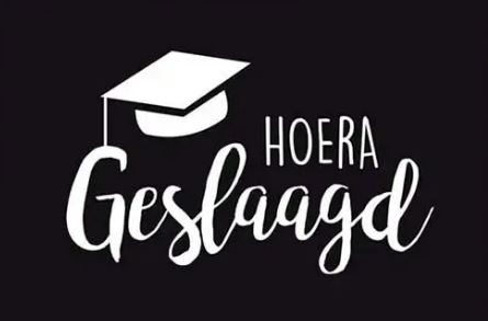 Hoera, geslaagd!